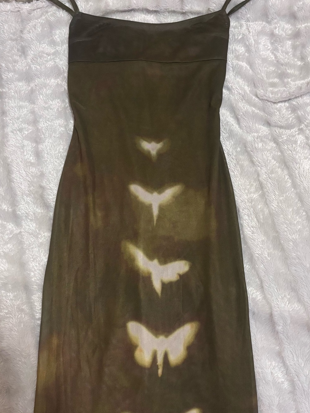 superdown Olive Butterfly Slip Maxi Dress - Picture 4 of 7